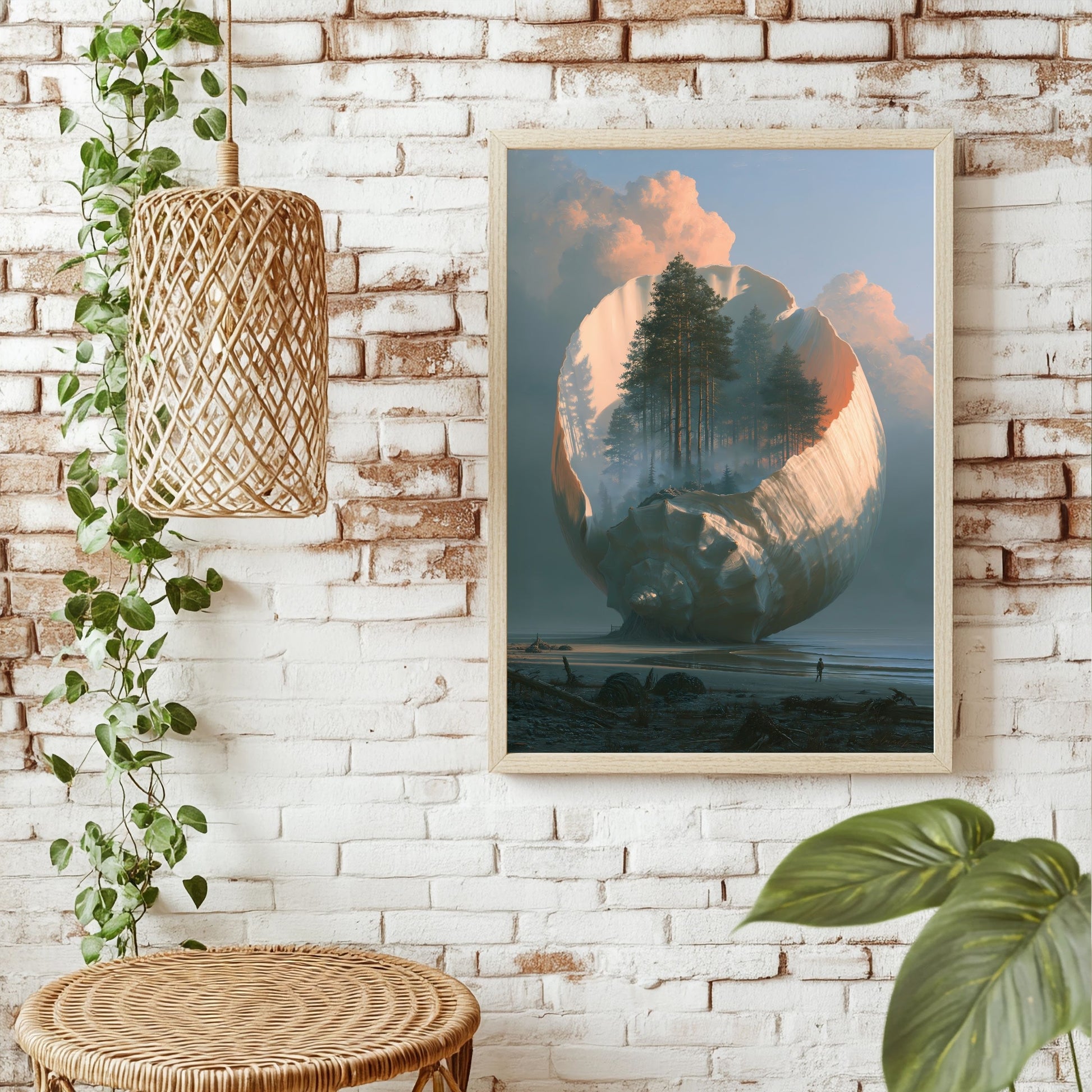 Wald in einer Muschel Poster – Raumansicht 1