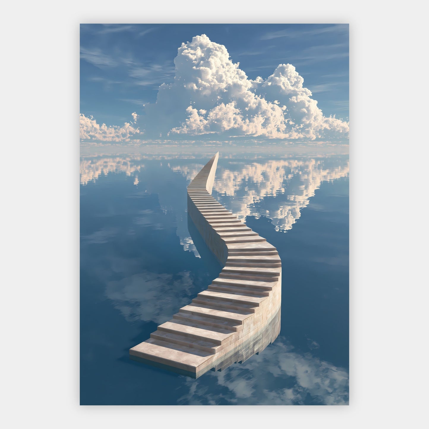 Treppe durch Wasserhimmel Poster – Freisteller