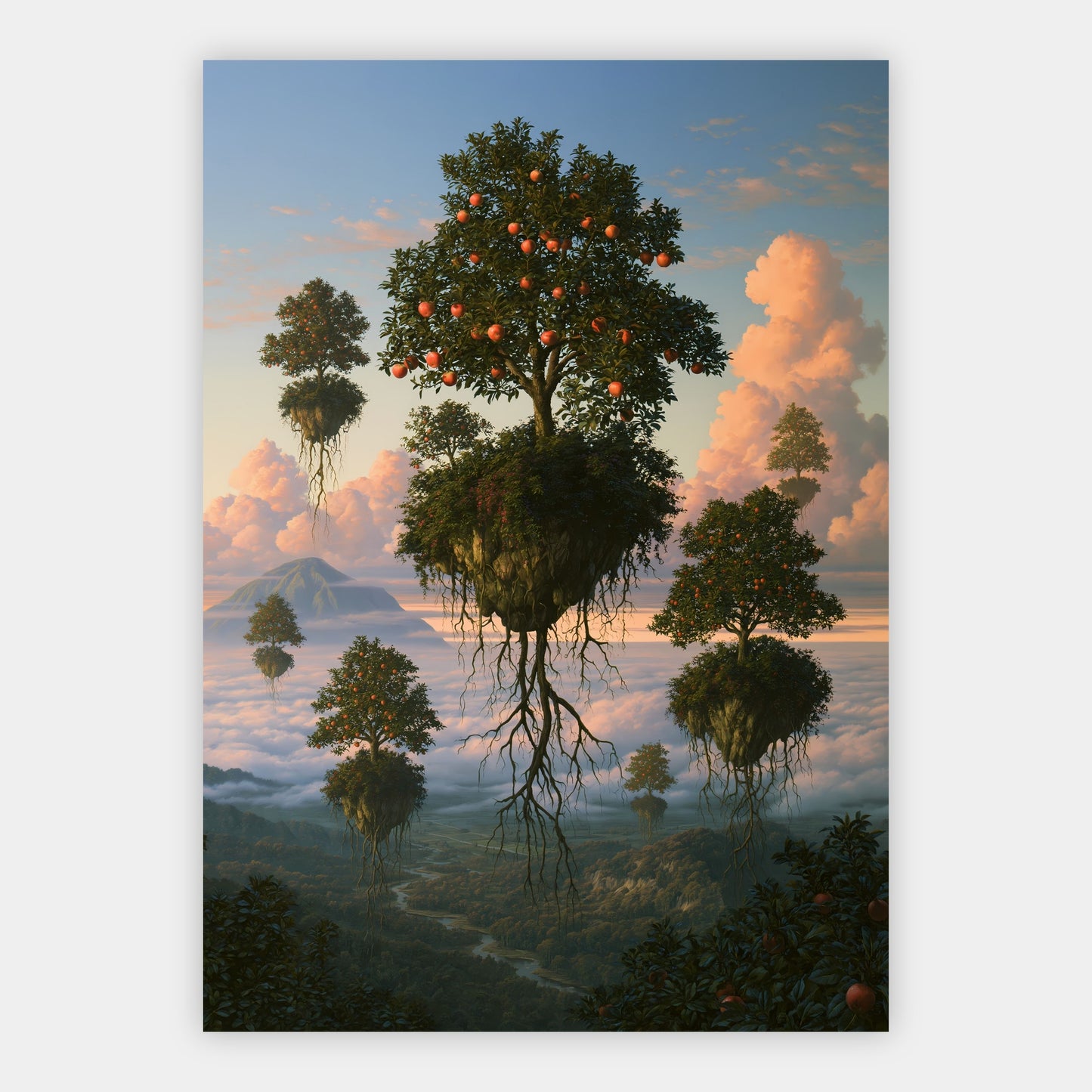 Schwebende Obstgärten Poster – Freisteller