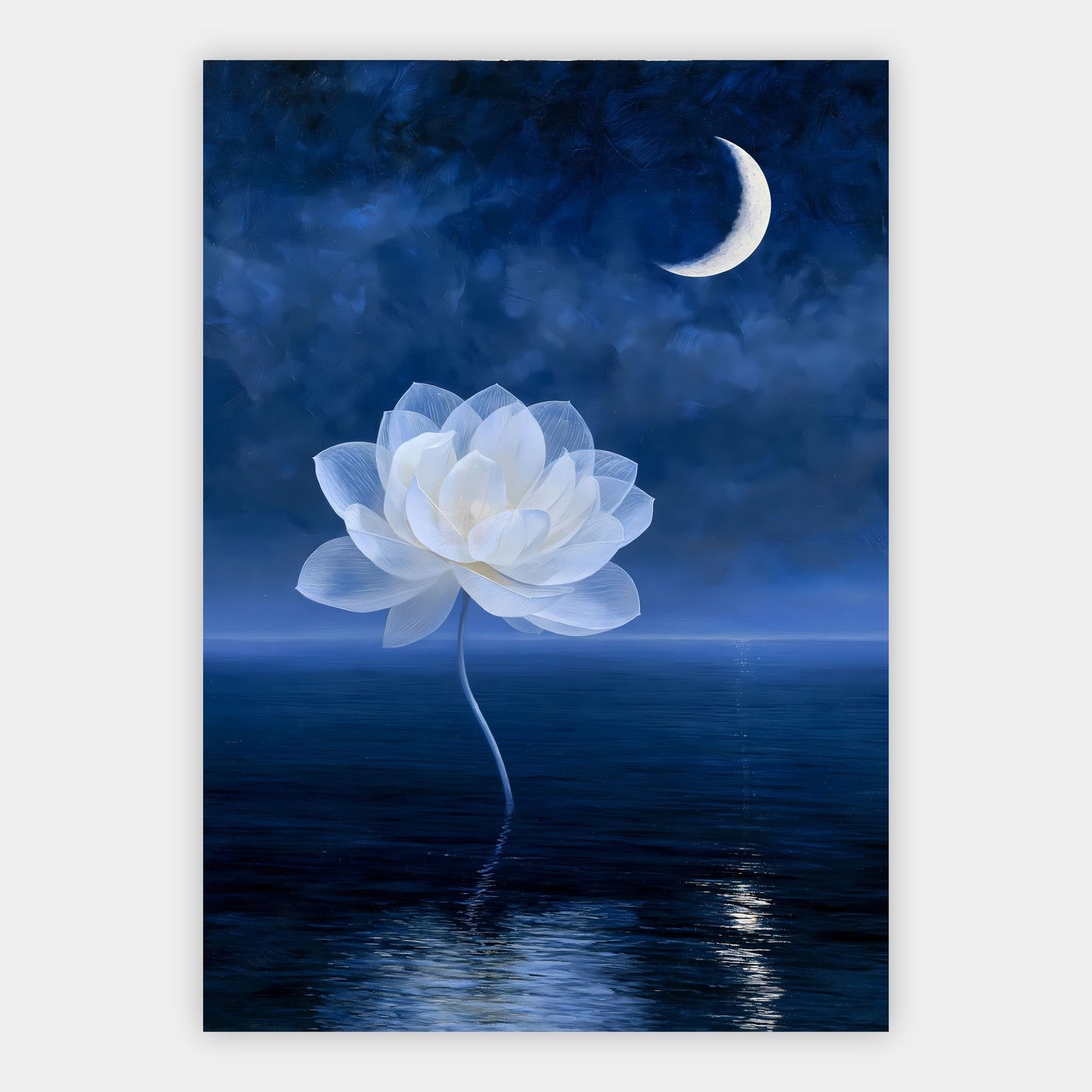 Mondblume im Ozean Poster – Freisteller