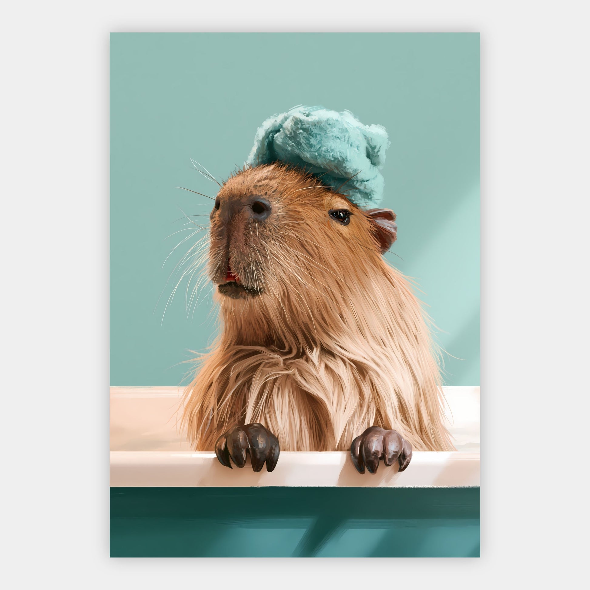 Capybara im Spa Poster – Freisteller