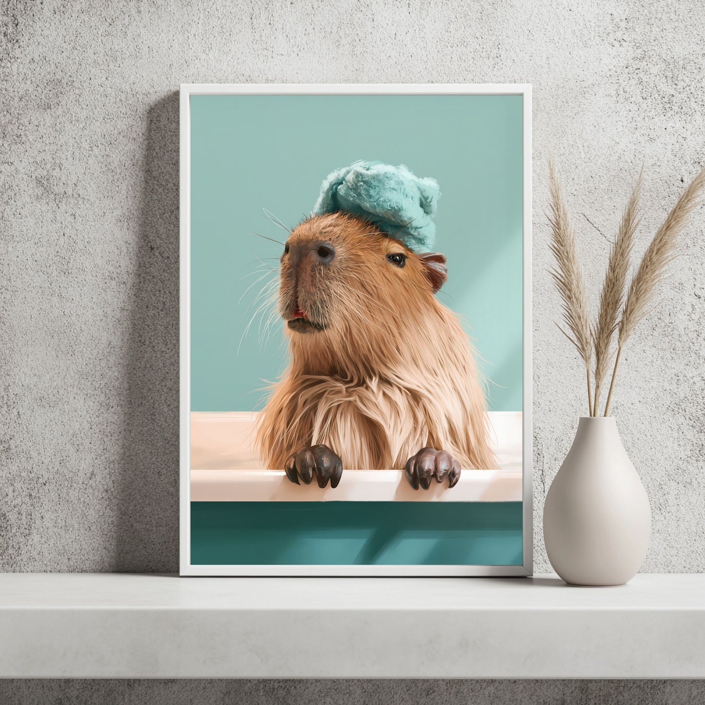 Capybara im Spa Poster – Raumansicht 2