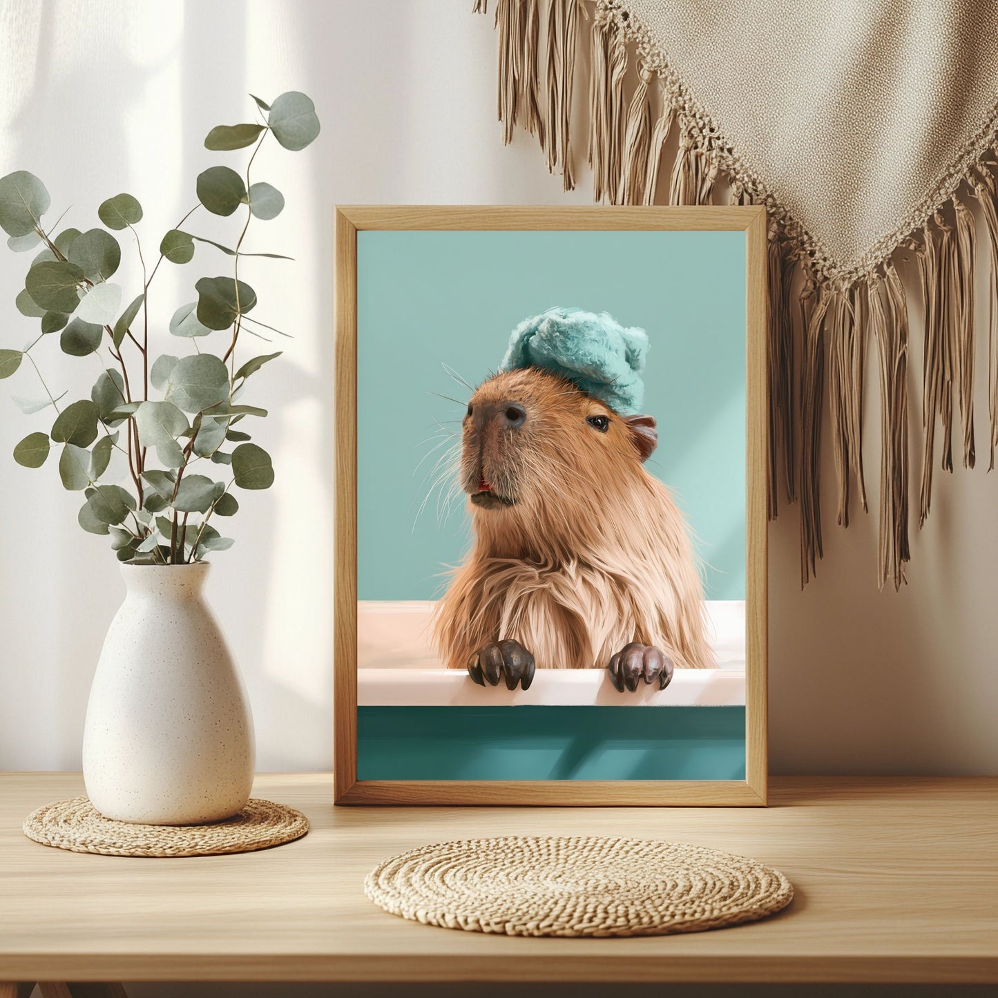 Capybara im Spa Poster – Raumansicht 3