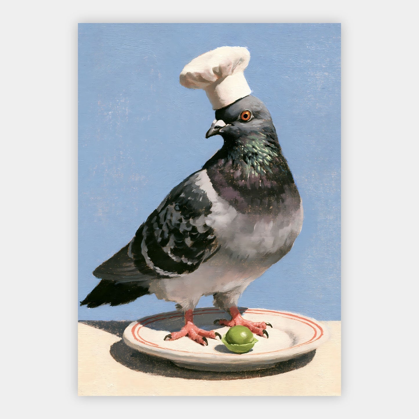 Taube als Chefkoch Poster – Freisteller