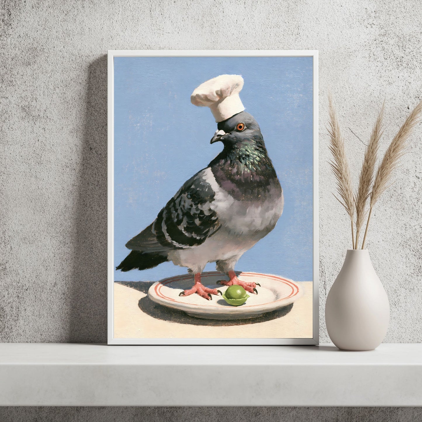 Taube als Chefkoch Poster – Raumansicht 2