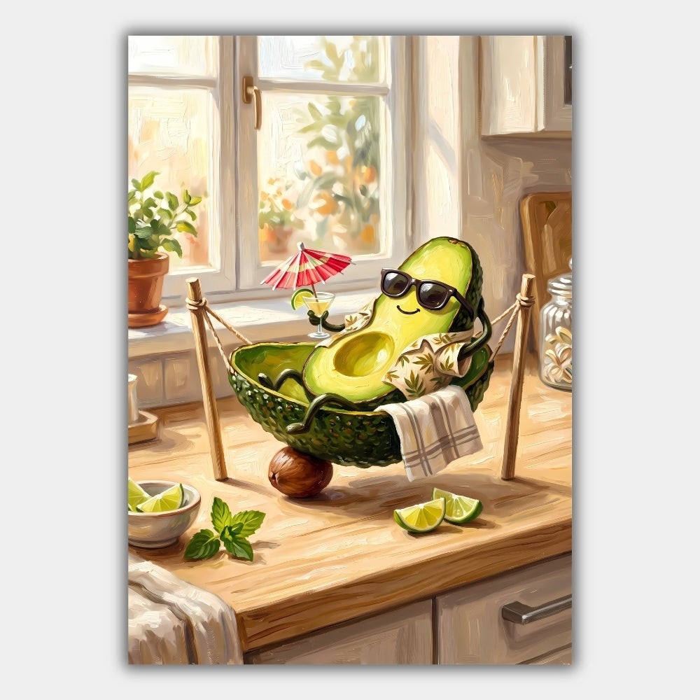 Entspannte Avocado Lustig Poster – Produktansicht 1