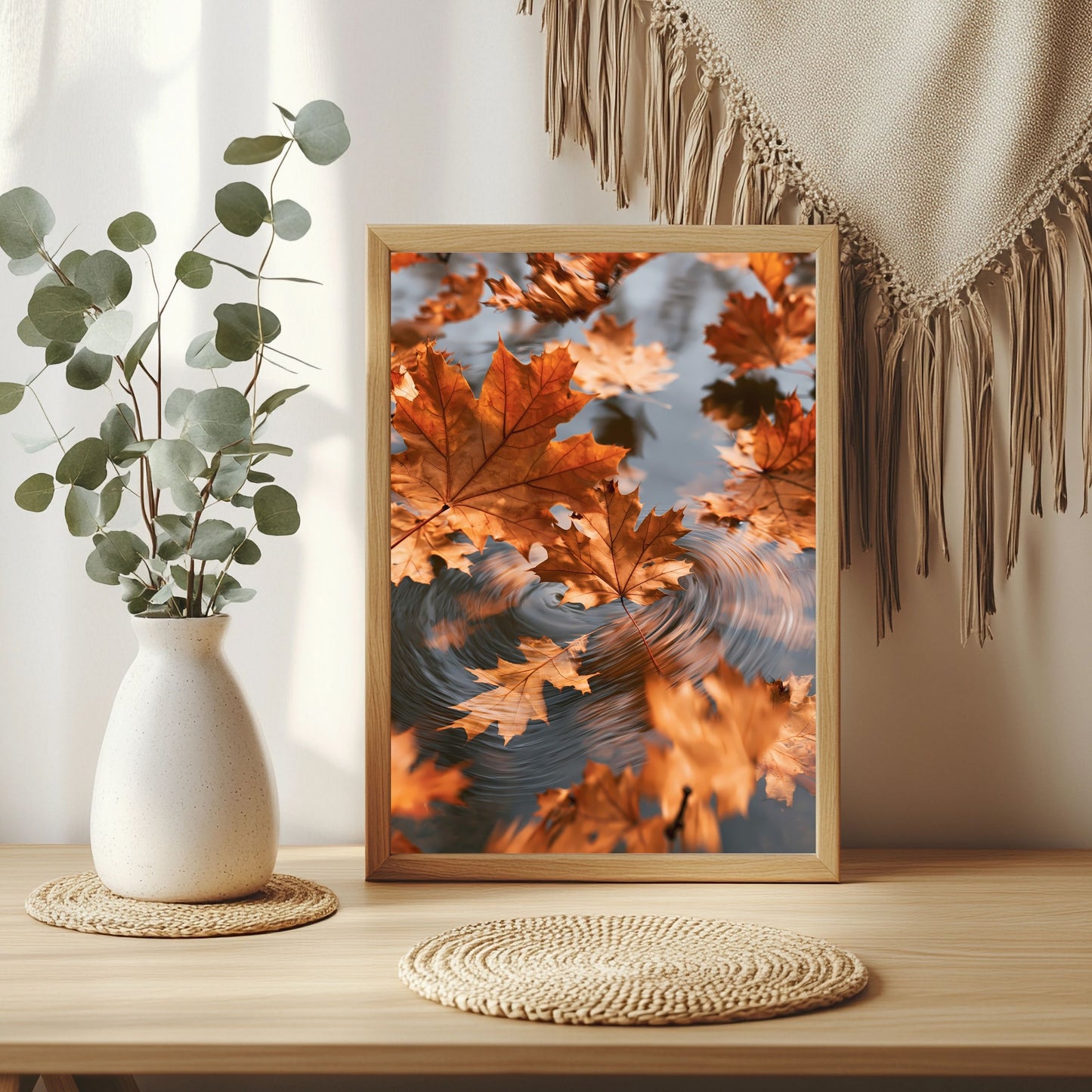 Herbstblätter im Wind Poster – Raumansicht 3