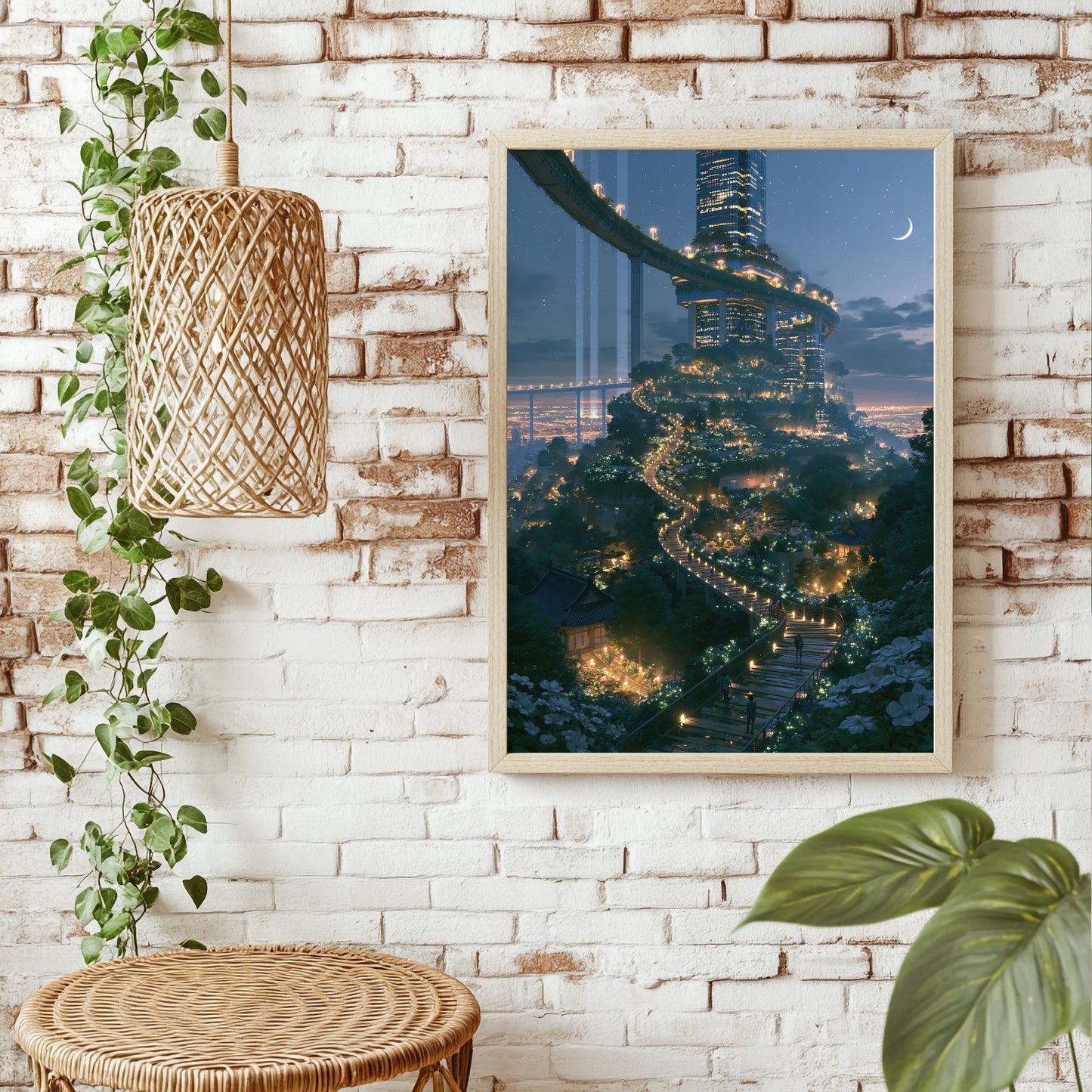 Biolumineszente Stadtgärten Poster – Raumansicht 1