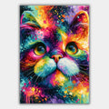 Katze Explosiv Bunt Pop Art Poster – Produktansicht 1