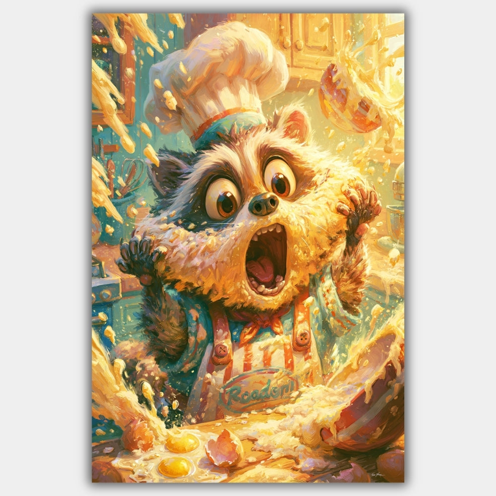 Waschbär Koch Lustig Poster – Produktansicht 1