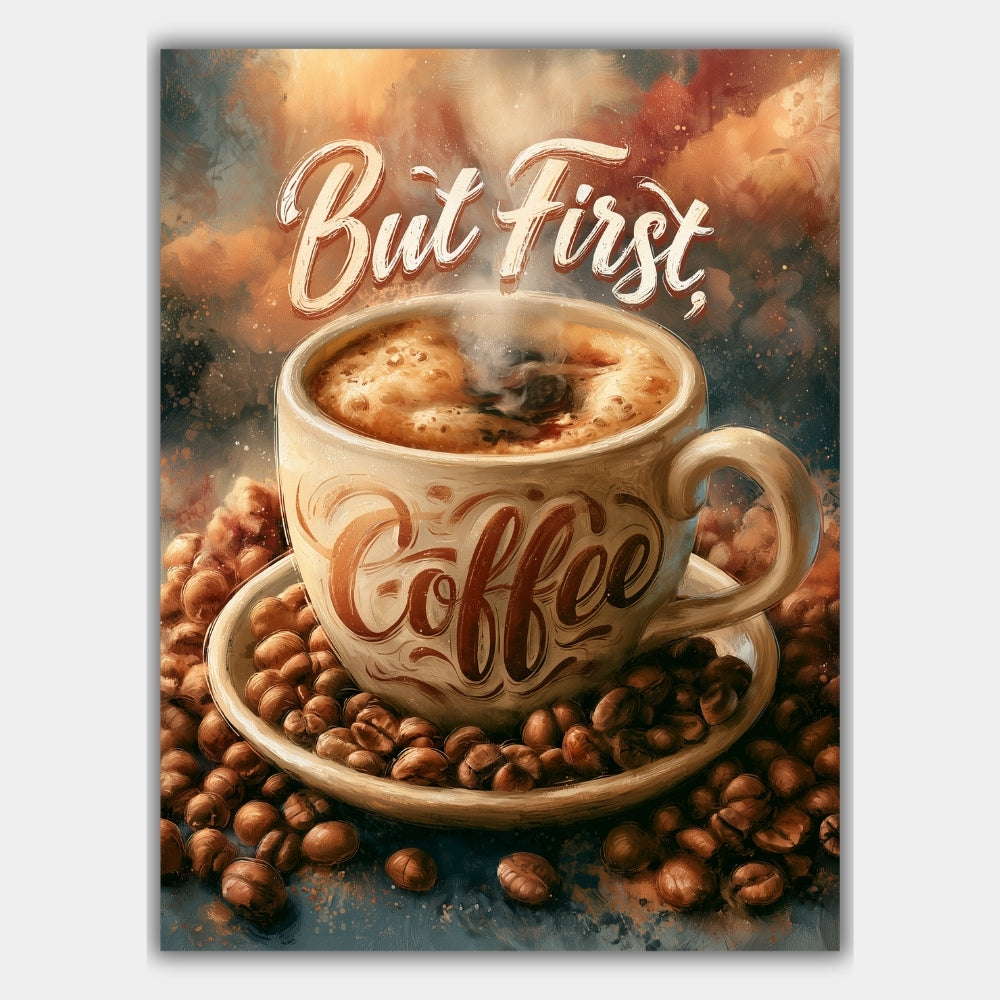 But First Coffee Kaffee Poster – Produktansicht 1