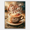 Coffee First Adulting Kaffee Poster – Produktansicht 1