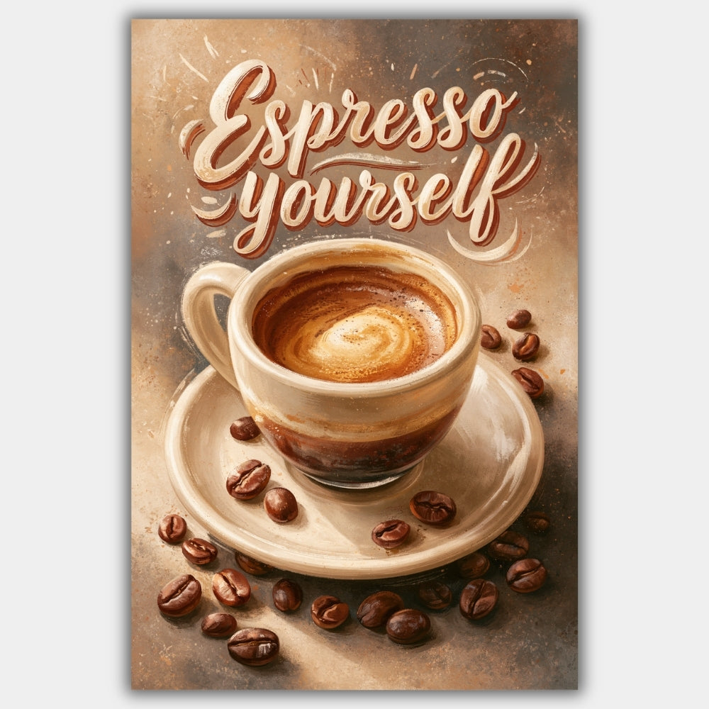 Espresso Yourself Kaffee Poster – Produktansicht 1
