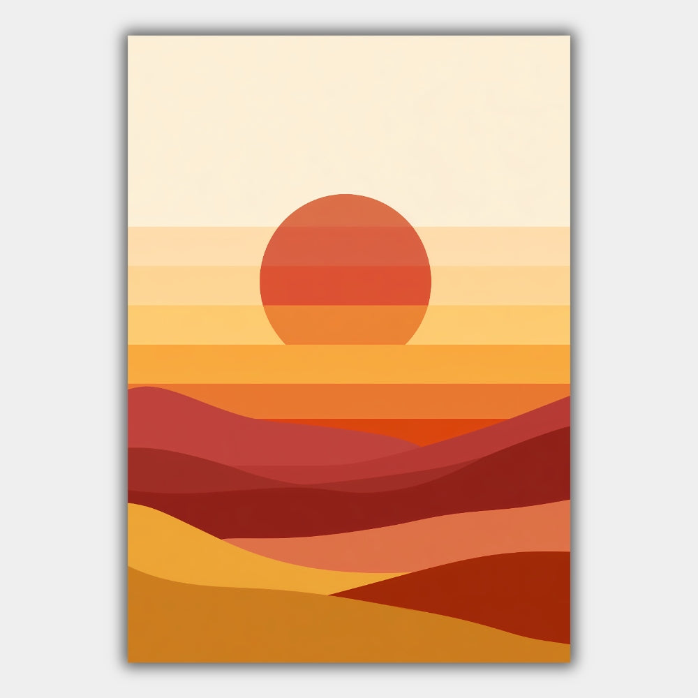 Sonnenuntergang über Wüstendünen Poster – Produktansicht 1