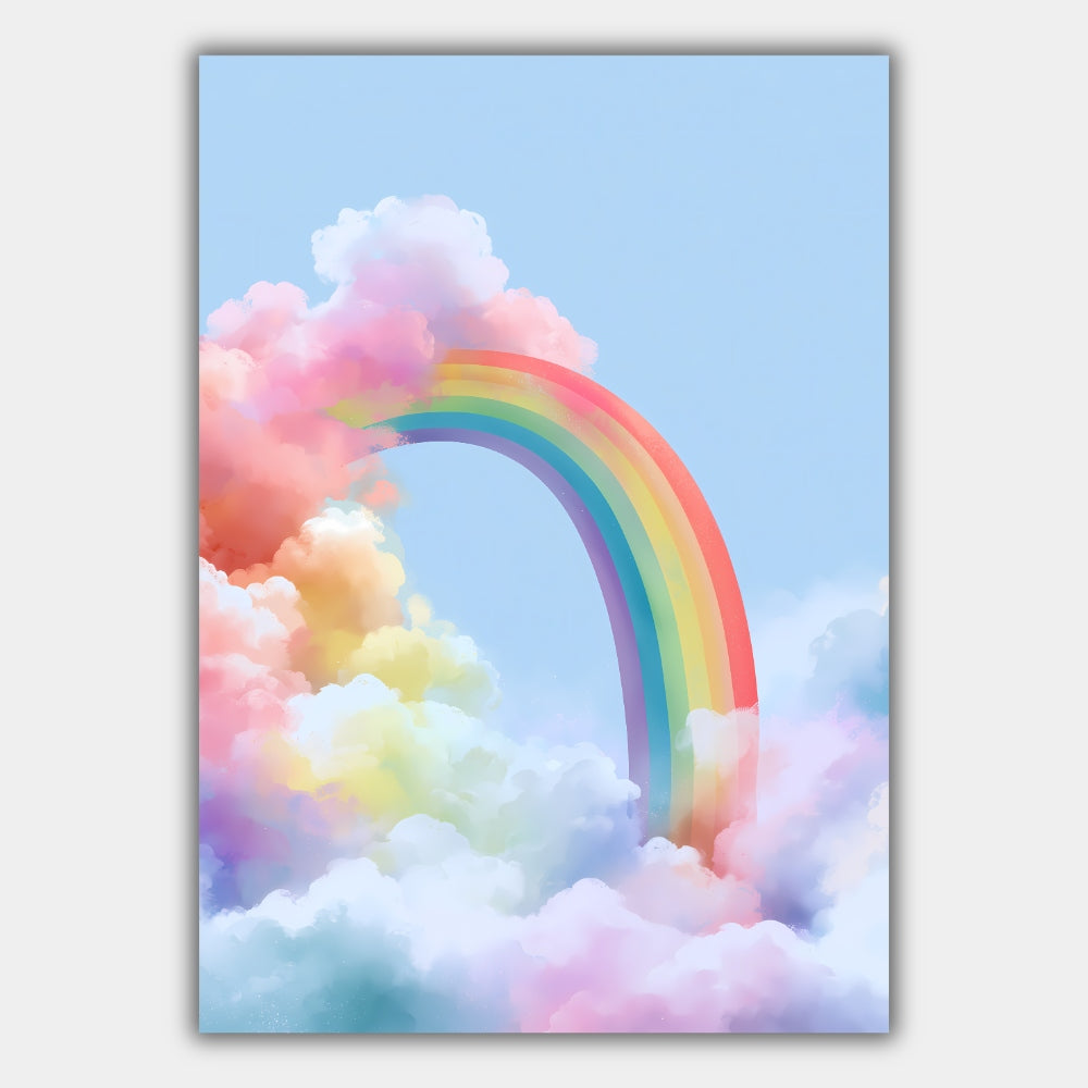 Regenbogen Wolken Pastell Poster – Produktansicht 1