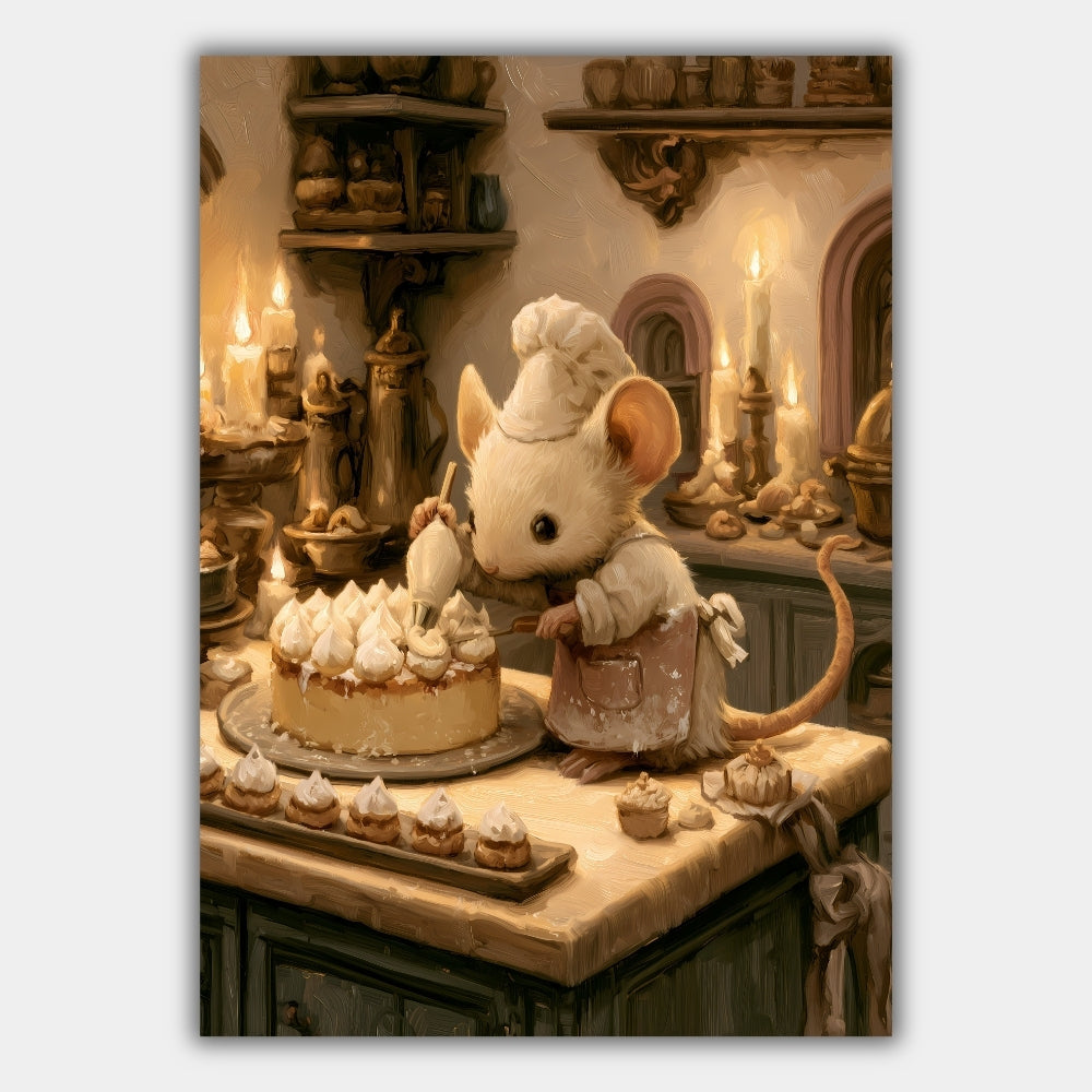 Maus Bäcker Cottagecore Poster – Produktansicht 1