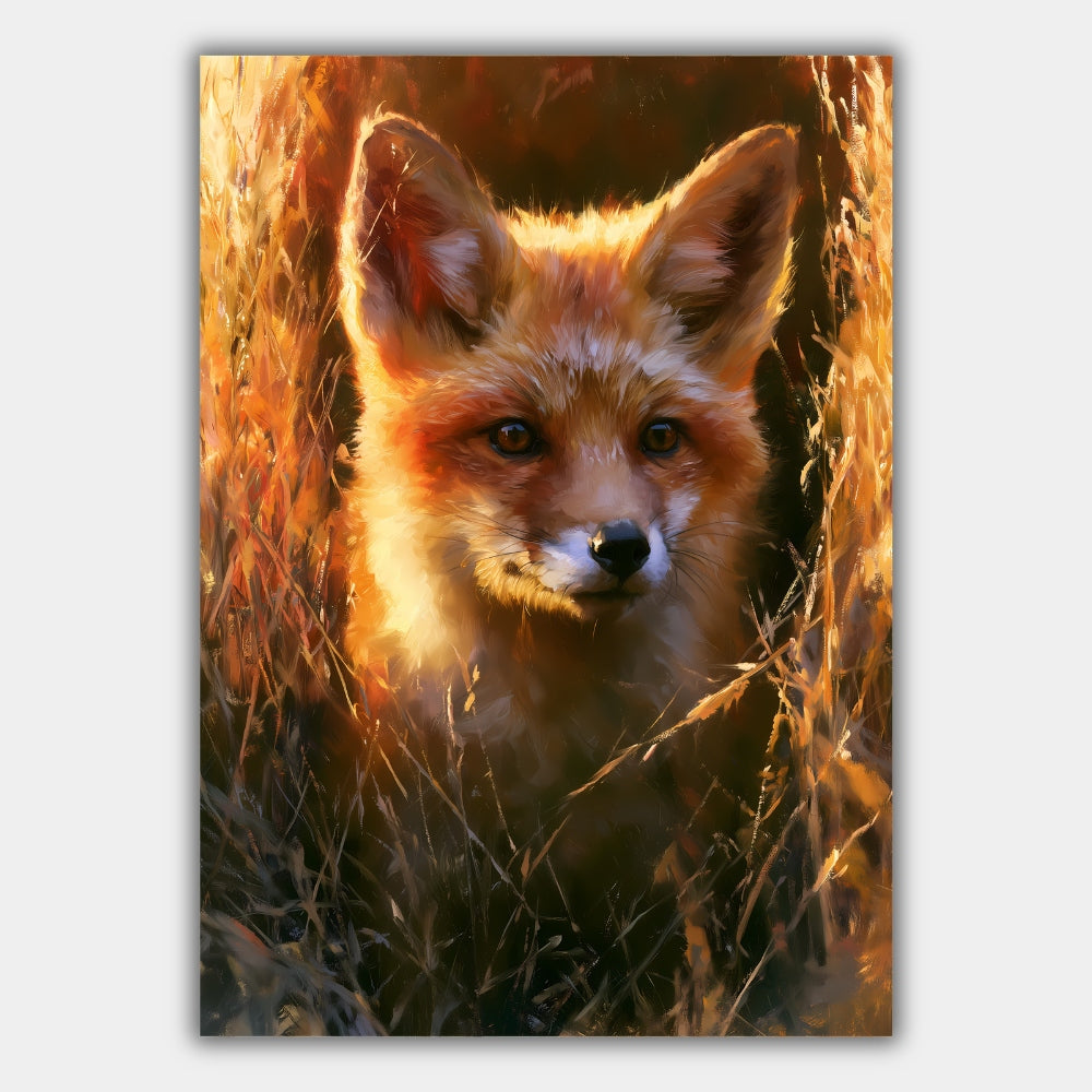 Fuchs Goldenes Licht Herbst Poster – Produktansicht 1