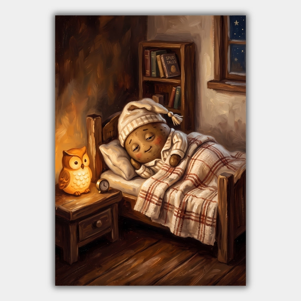 Schläfrige Kartoffel Lustig Poster – Produktansicht 1