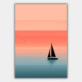 Segelboot Minimalistisch Poster – Produktansicht 1