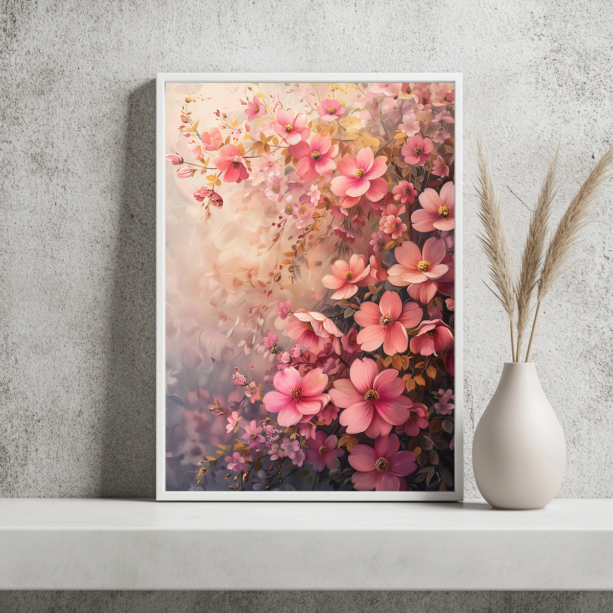 Rosa Blütenmeer Poster – Produktansicht 3