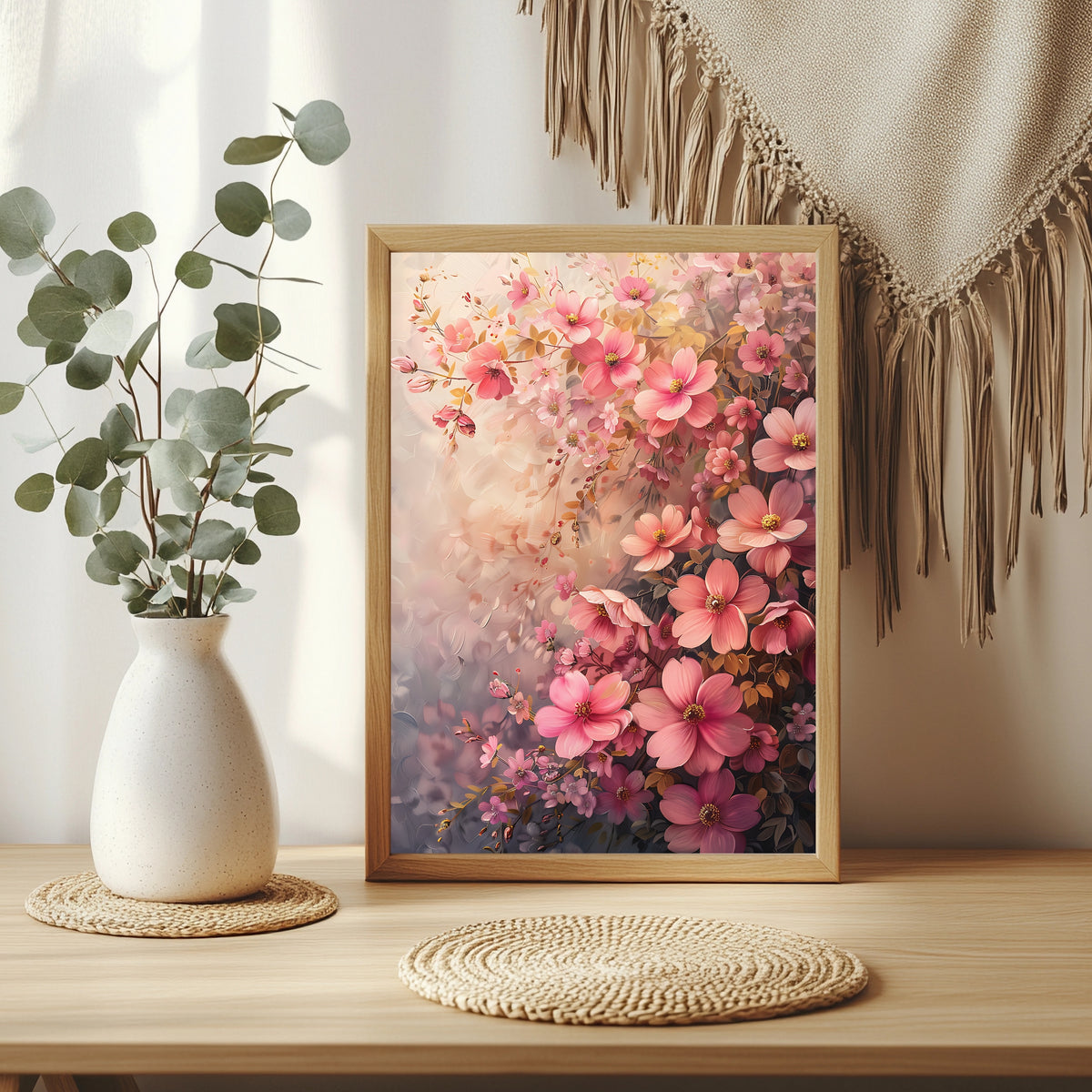 Rosa Blütenmeer Poster – Produktansicht 4