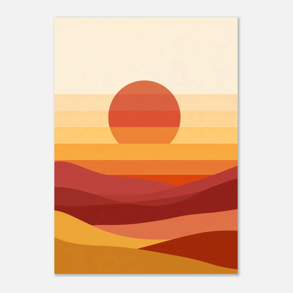 Sonnenuntergang über Wüstendünen Poster – Produktansicht 4