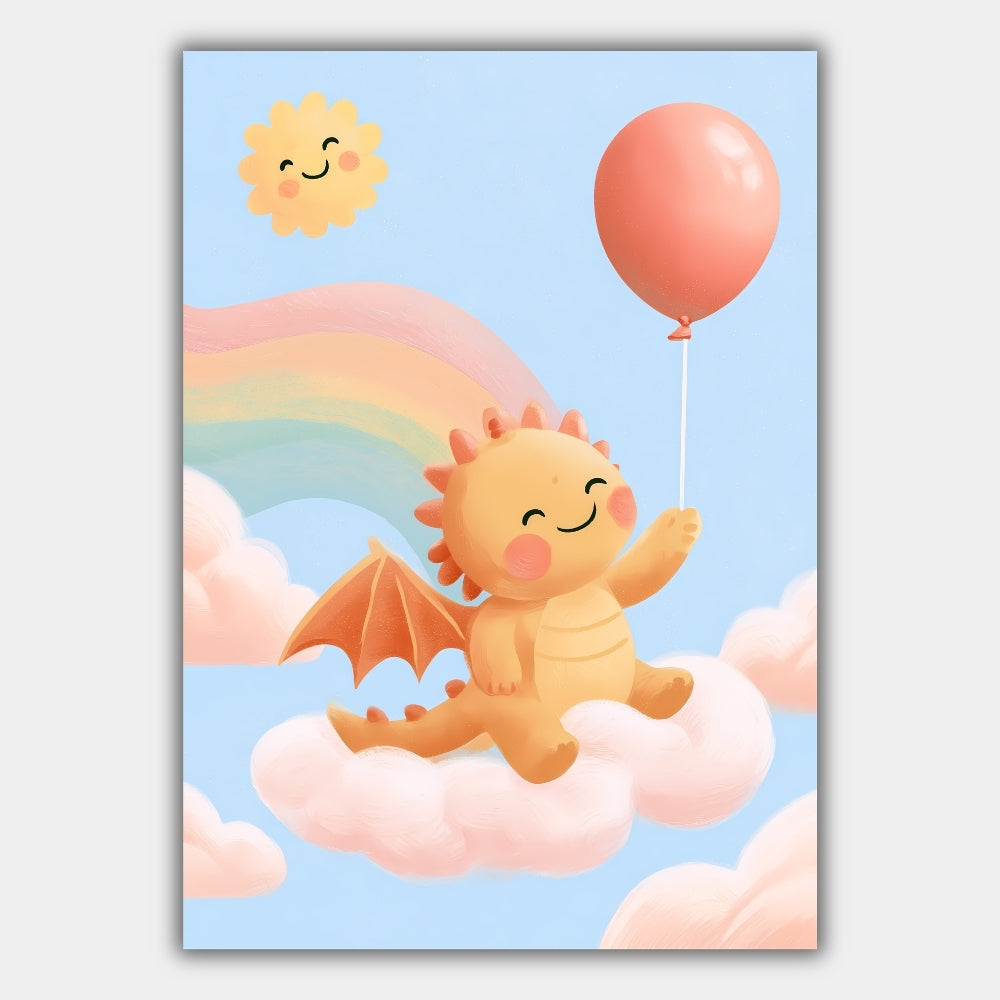 Baby Drache Regenbogen Poster – Produktansicht 1