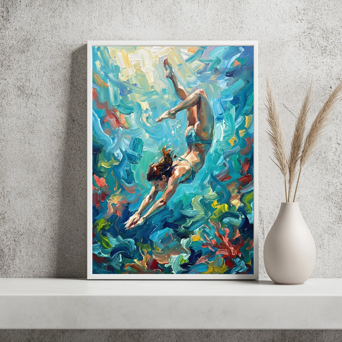 Taucherin am Riff Poster – Produktansicht 3