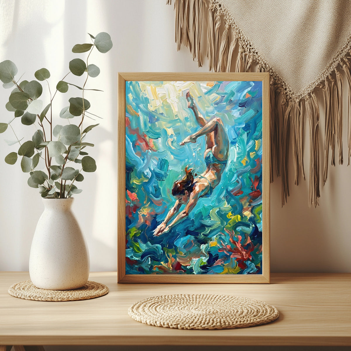 Taucherin am Riff Poster – Produktansicht 4
