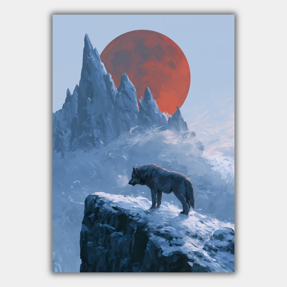 Wolf Blutmond Winter Poster – Produktansicht 1