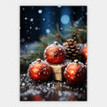Christbaumkugeln und Geschenke Poster – Freisteller
