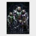 Cyber-Bären als Team Poster – Freisteller