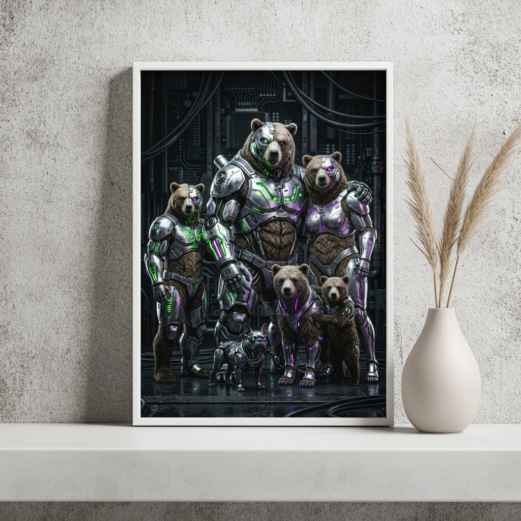Cyber-Bären als Team Poster – Raumansicht 2