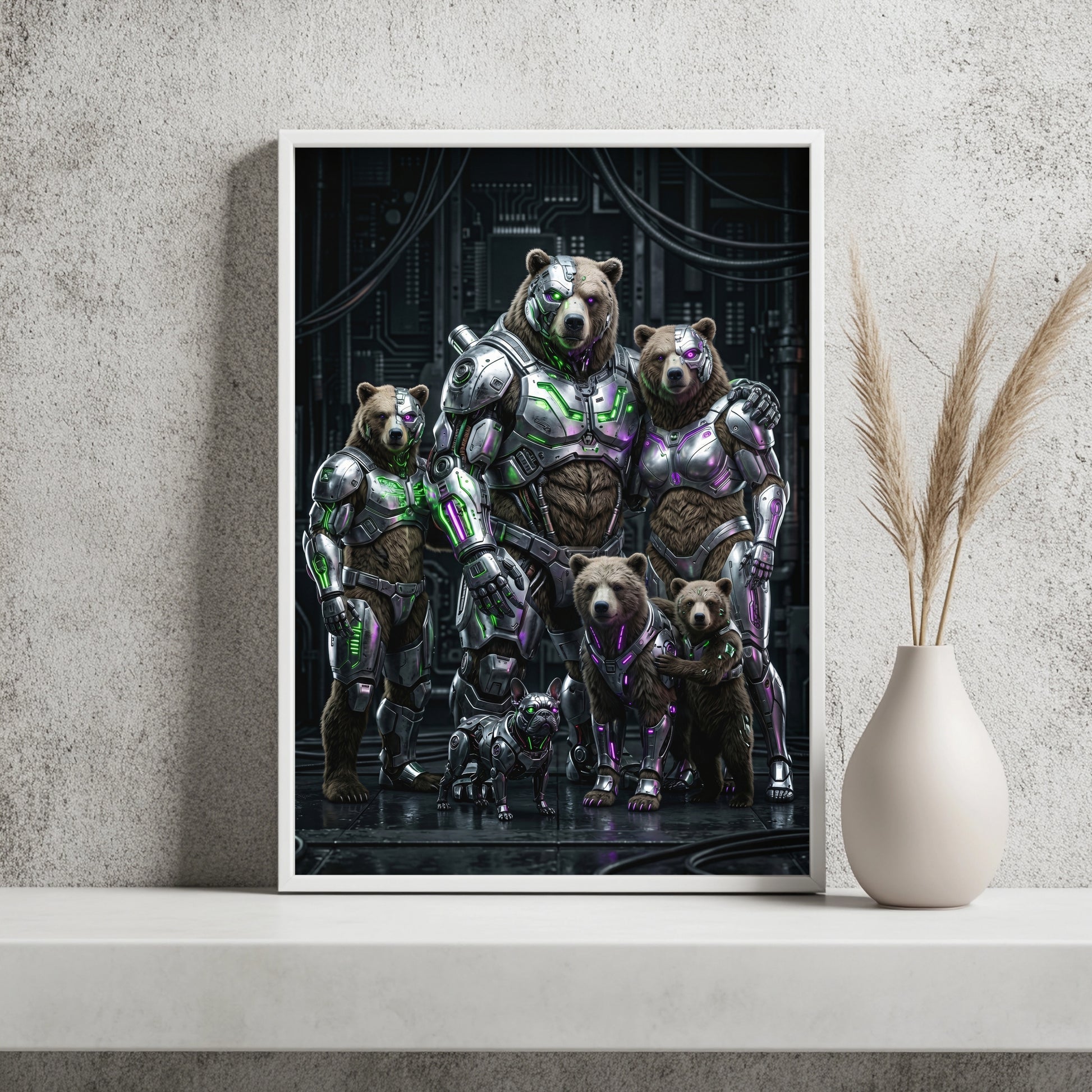 Cyber-Bären als Team Poster – Raumansicht 2