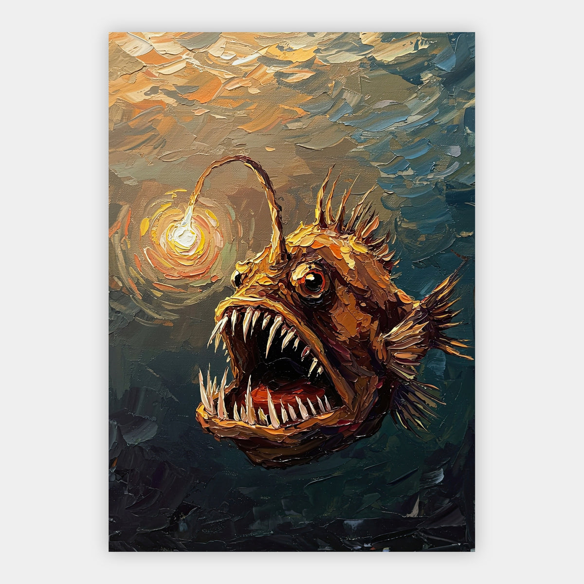 Tiefsee-Anglerfisch Poster – Freisteller