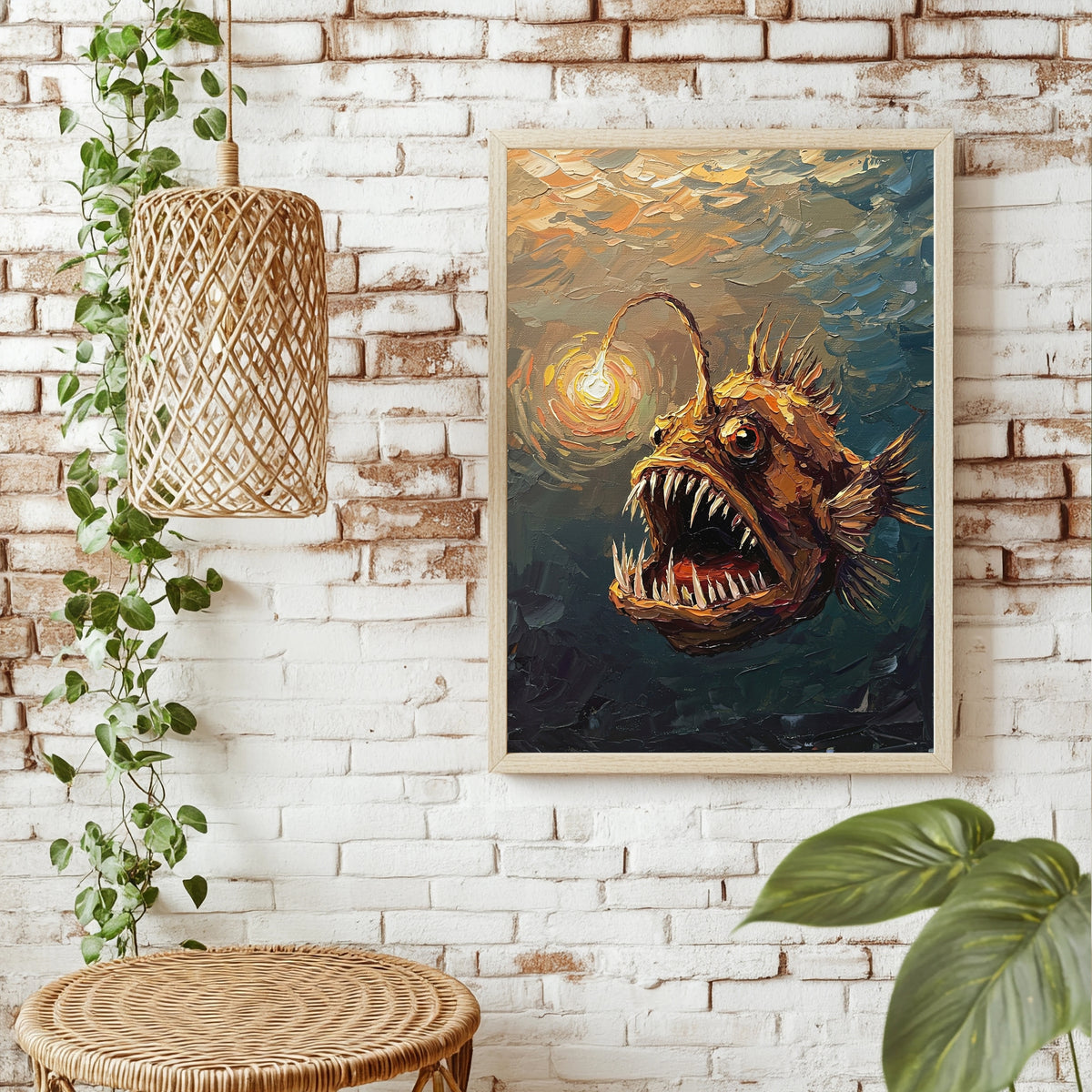 Tiefsee-Anglerfisch Poster – Raumansicht 1