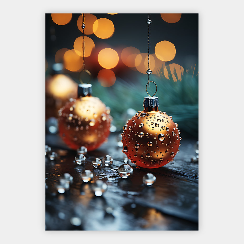 Goldene Christbaumkugel Poster – Freisteller