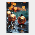 Goldene Christbaumkugel Poster – Freisteller