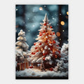 Verschneiter Weihnachtsbaum Poster – Freisteller