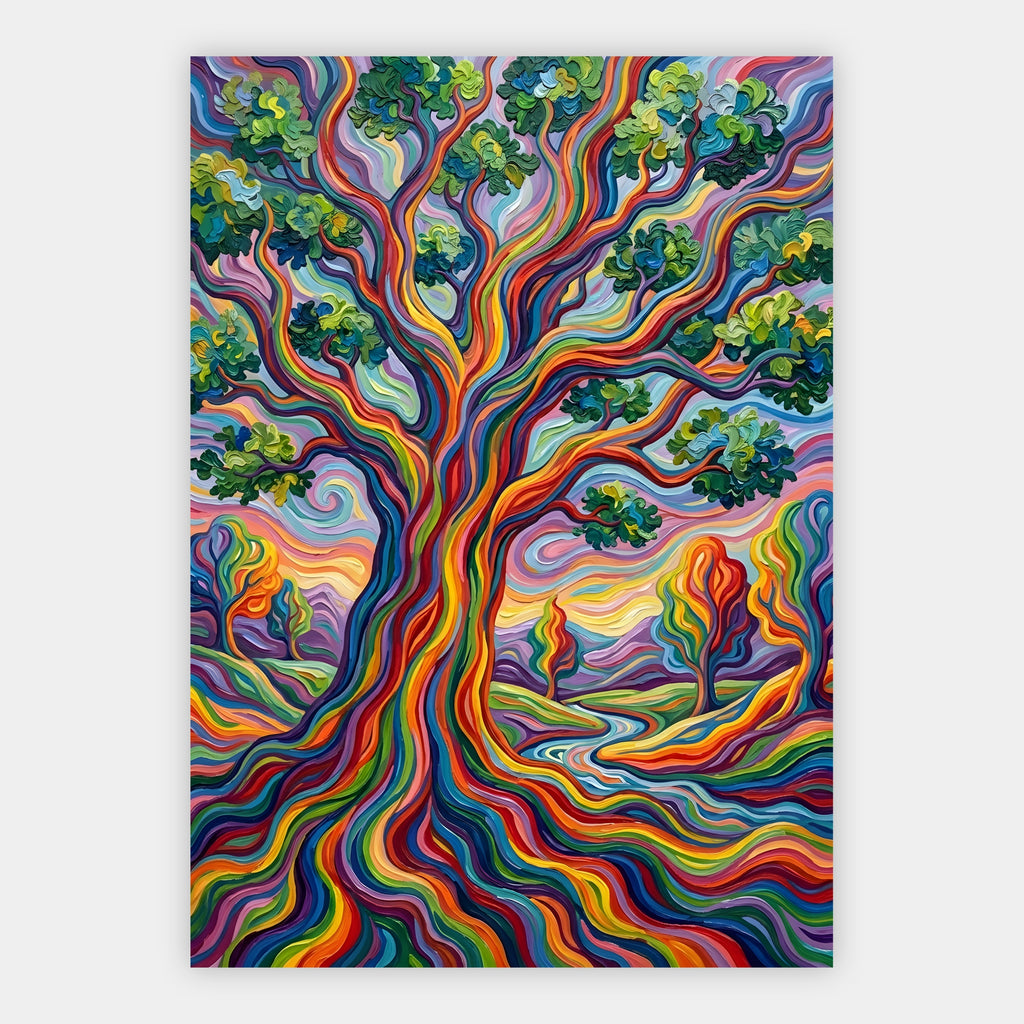 Psychedelischer Baum Poster – Freisteller