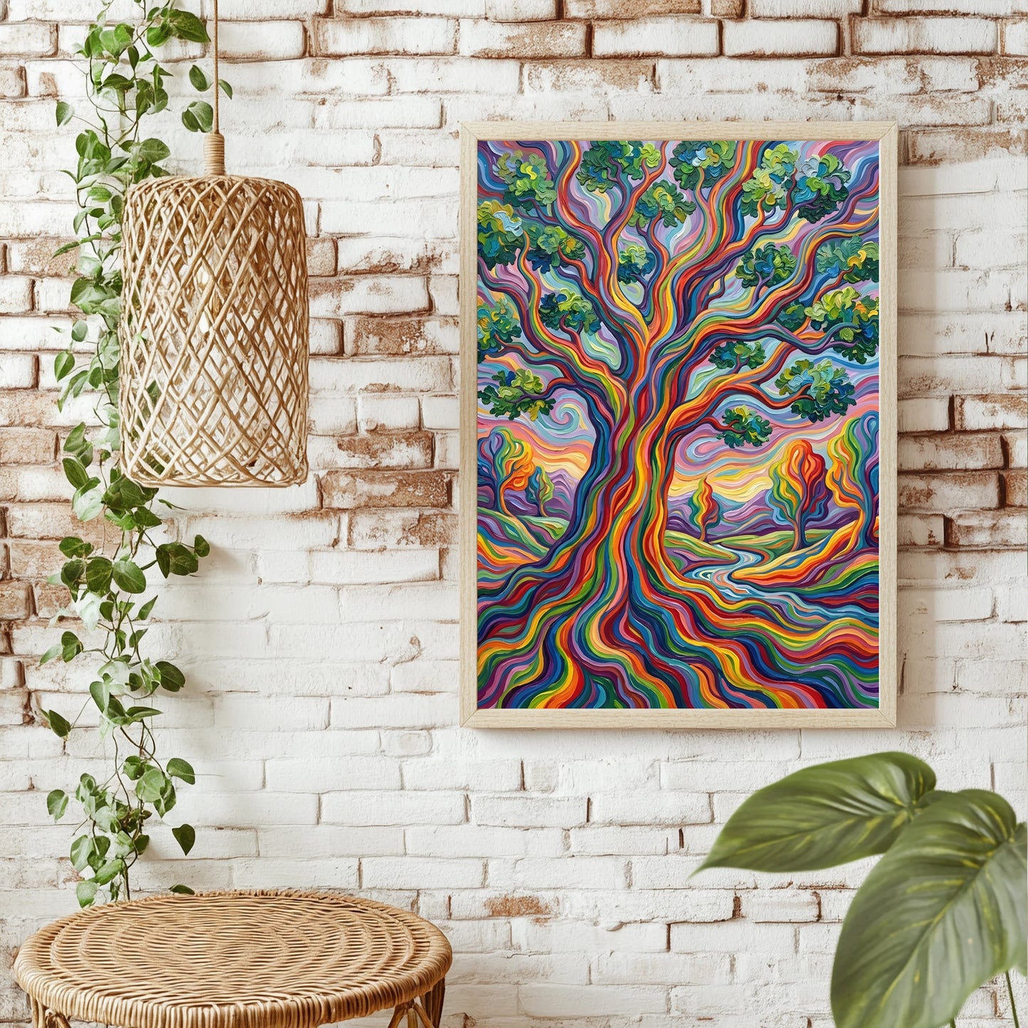 Psychedelischer Baum Poster – Raumansicht 1