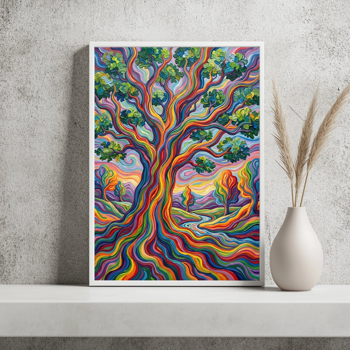 Psychedelischer Baum Poster – Raumansicht 2