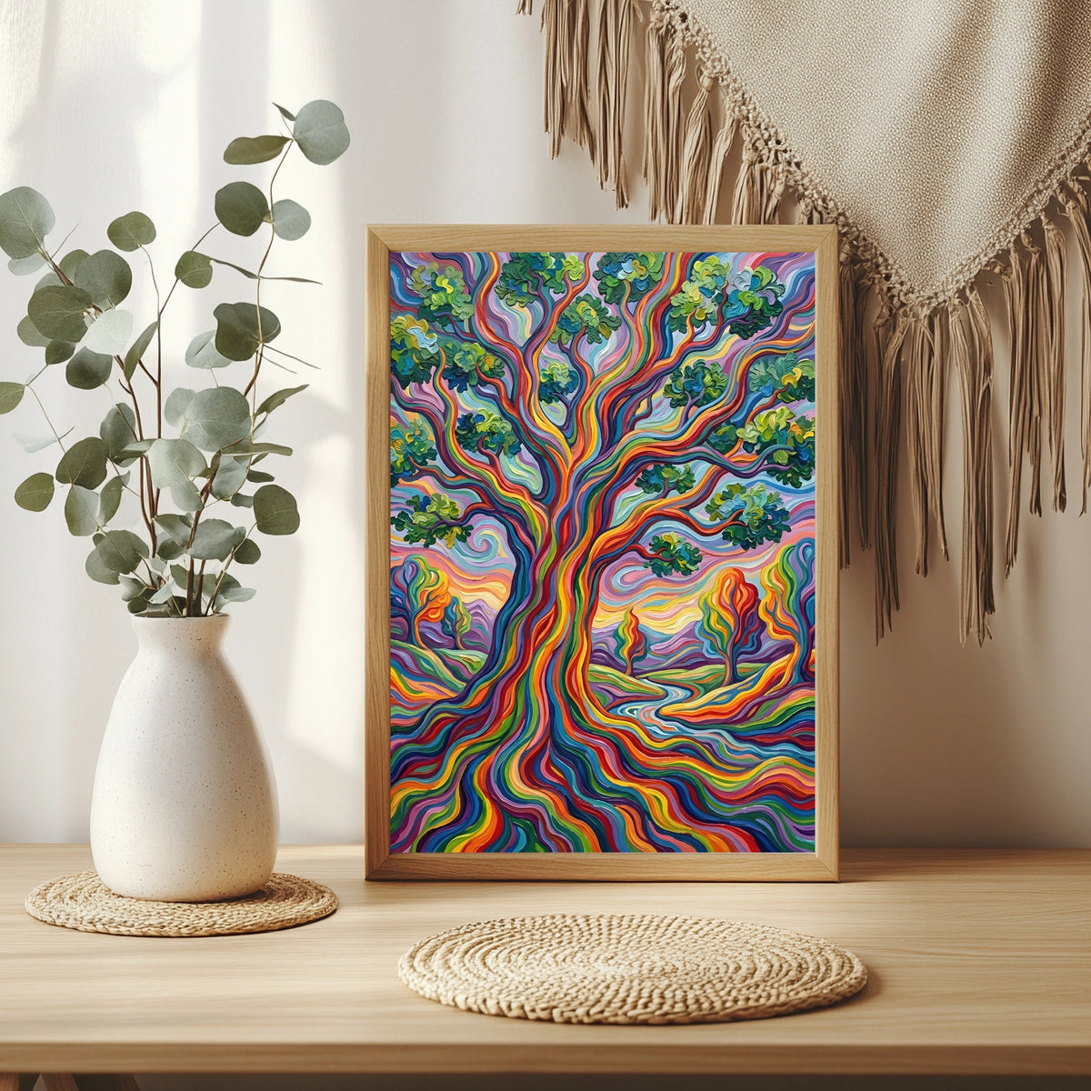 Psychedelischer Baum Poster – Raumansicht 3