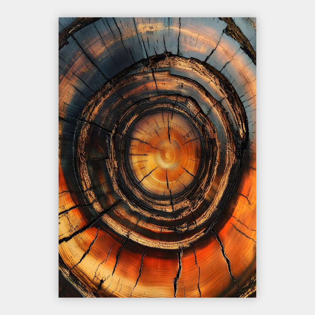Baumringe in Orange Poster – Freisteller