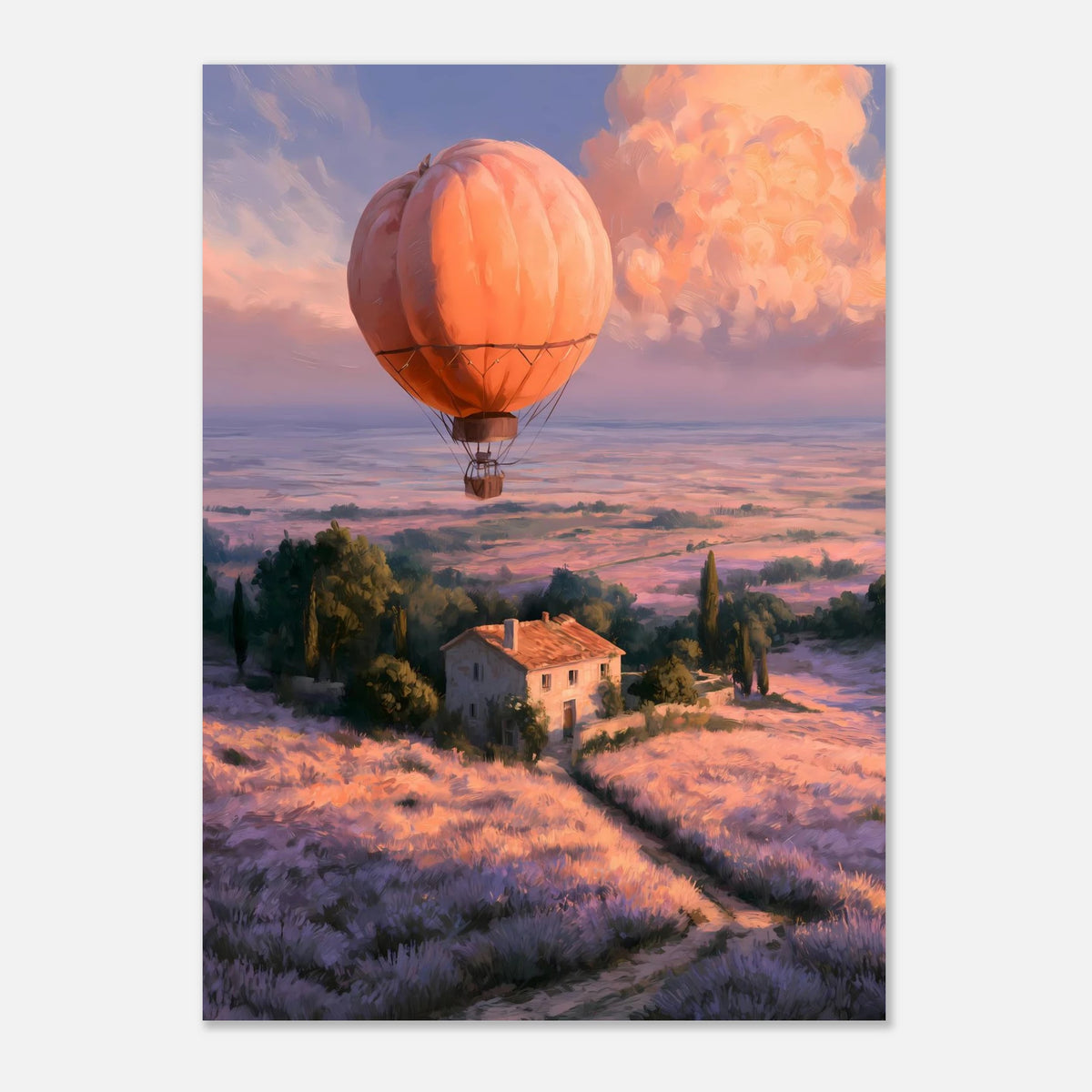 Heißluftballon Lavendelfeld Provence Poster – Produktansicht 2