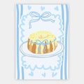 Zitronenkuchen mit Schleife Poster – Freisteller