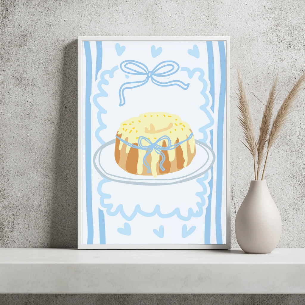 Zitronenkuchen mit Schleife Poster – Raumansicht 2