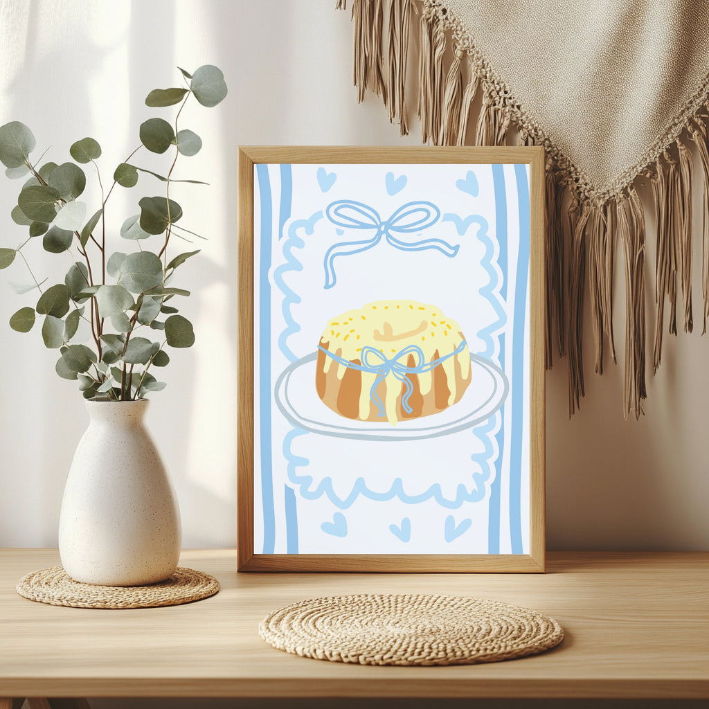 Zitronenkuchen mit Schleife Poster – Raumansicht 3