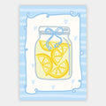 Limonadenglas mit Zitronen Poster – Freisteller
