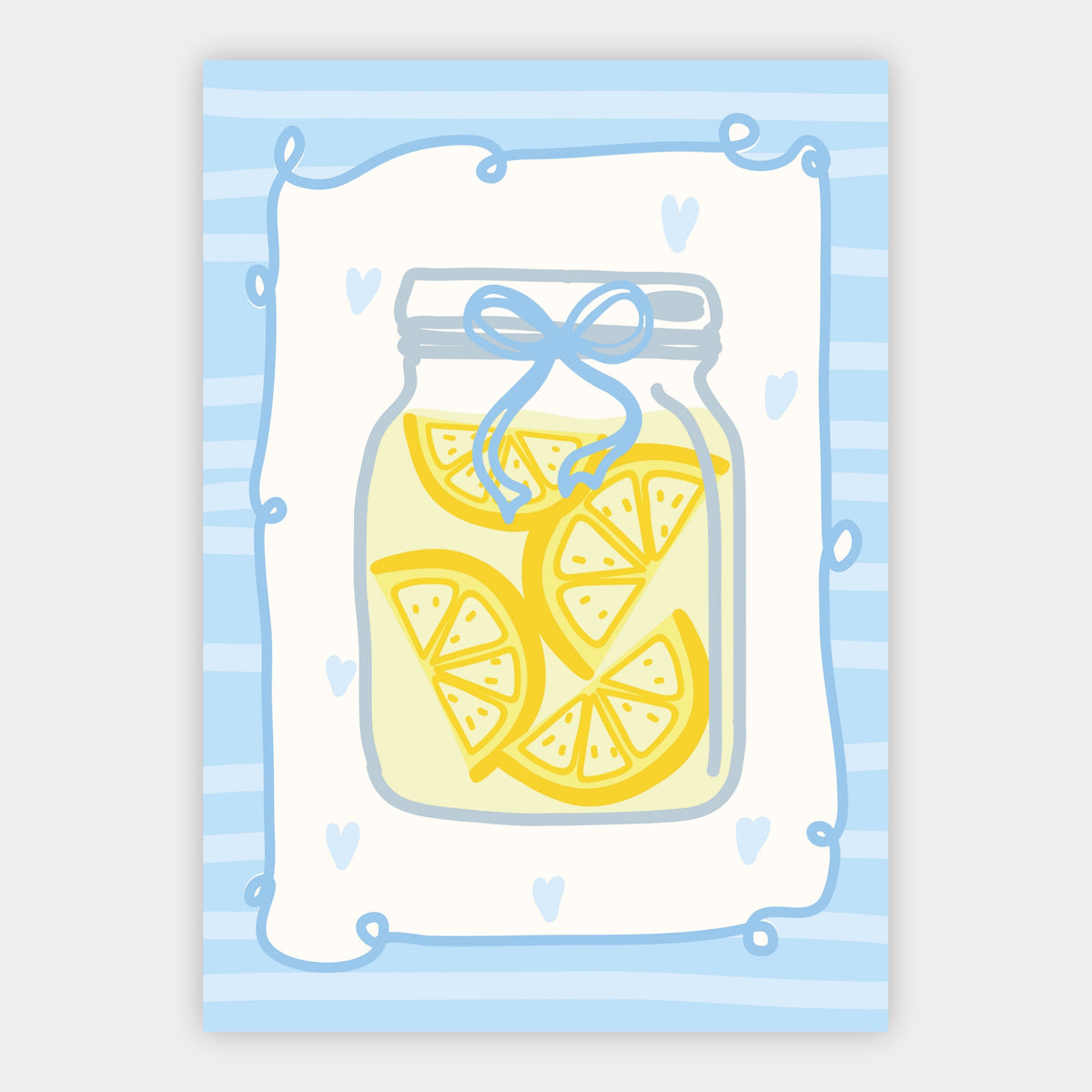 Limonadenglas mit Zitronen Poster – Freisteller